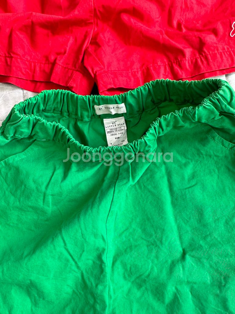 마이리틀스타 토마토 티셔츠&퍼피 반바지 그린 XL--3