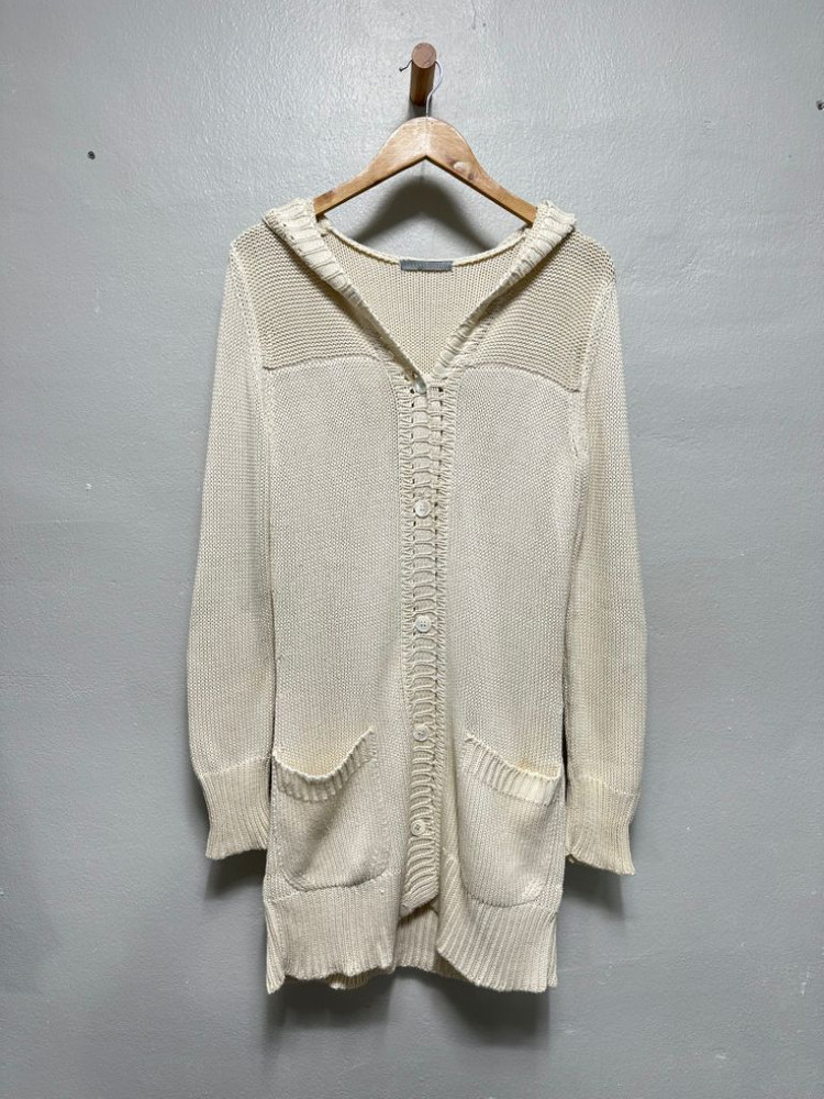 띠어리 후드 니트 롱 가디건--0