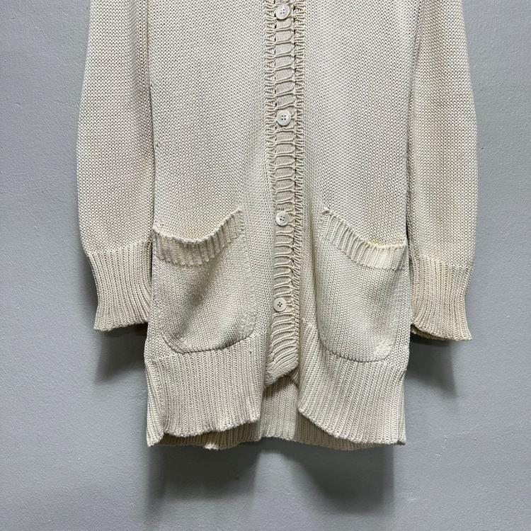 띠어리 후드 니트 롱 가디건--2