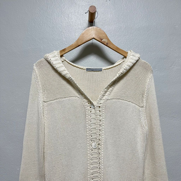 띠어리 후드 니트 롱 가디건--1