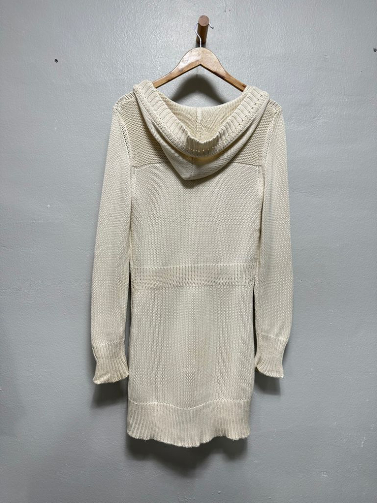 띠어리 후드 니트 롱 가디건--5