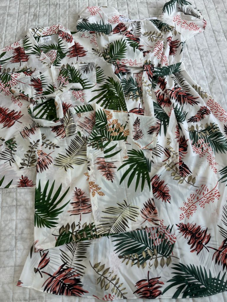 드레스벨 하와이안 원피스 하와이안 셔츠 가족 패밀리의상