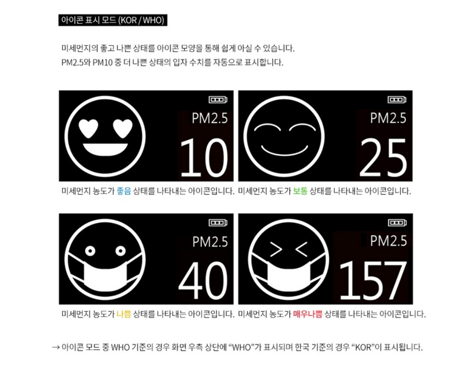 HUMA I( 휴마아이 ) 휴대용 미세먼지 측정기 이미지