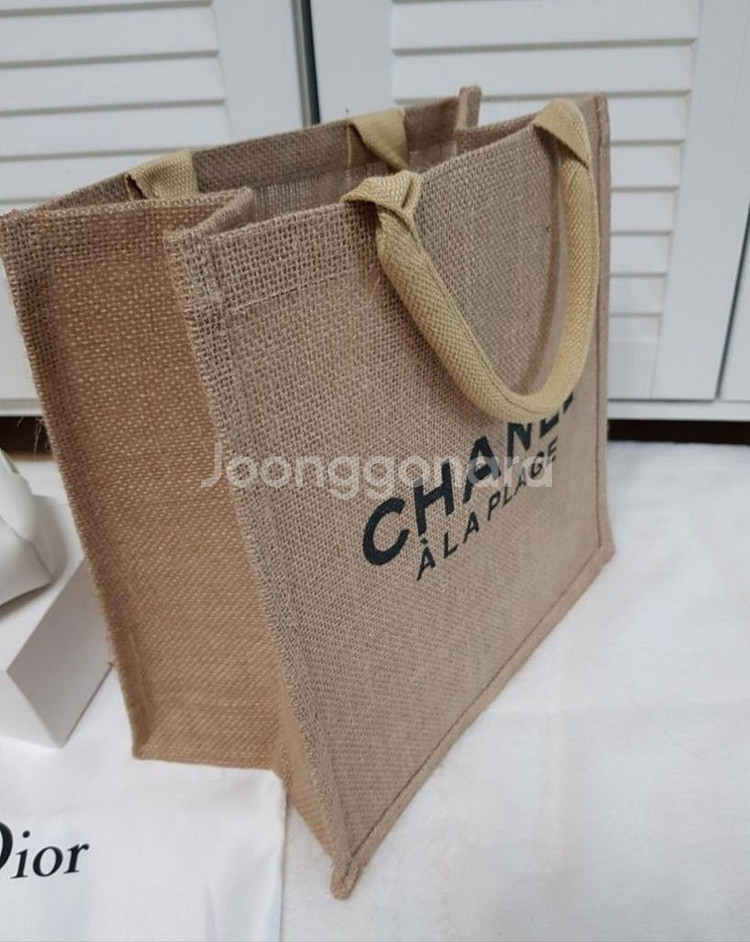 샤넬 정품 뷰티 황마 에코백 (새상품)--3