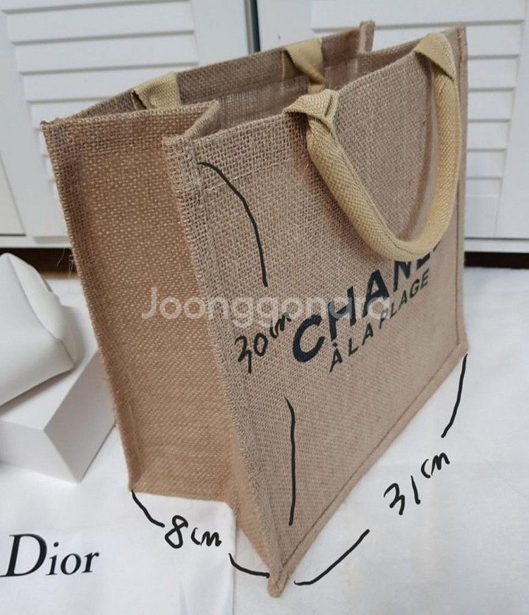 샤넬 정품 뷰티 황마 에코백 (새상품)--8