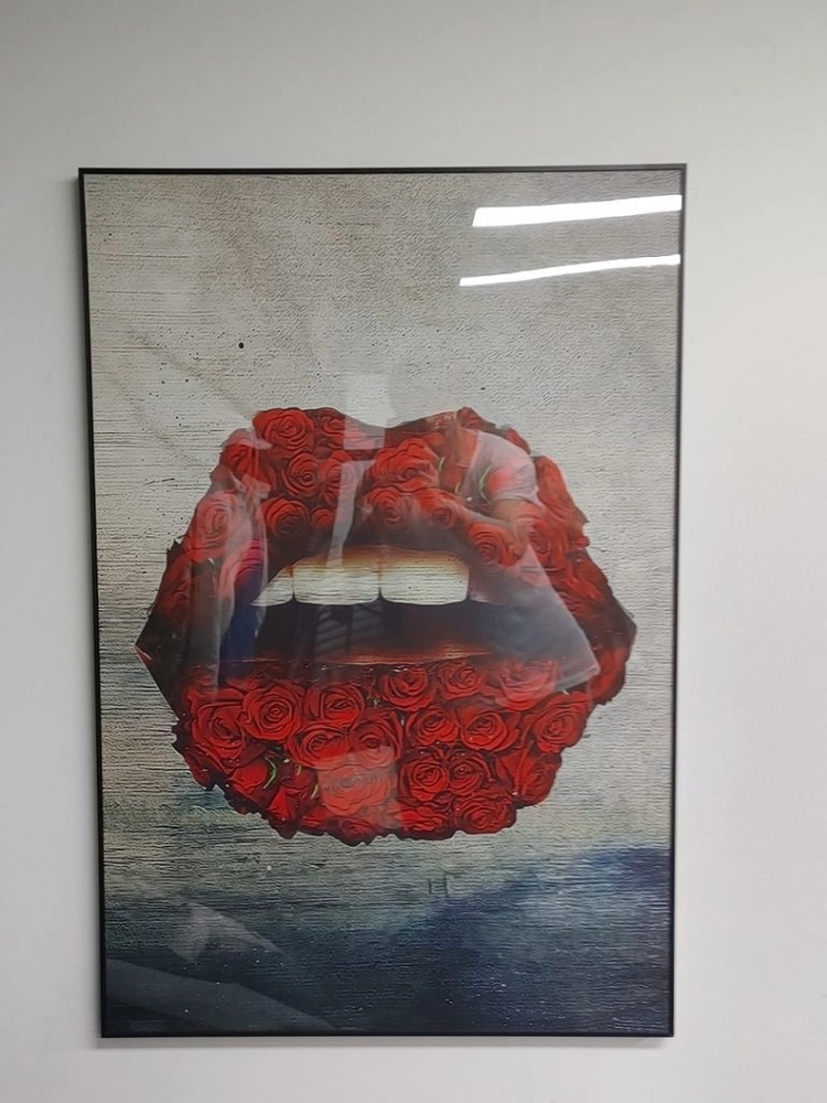 플라워 입술그림액자 초대형 인테리어용 추상화 그림액자 이미지