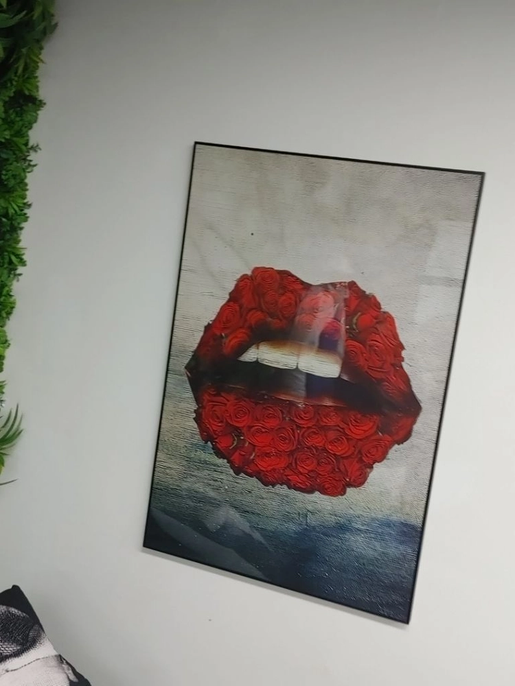플라워 입술그림액자 초대형 인테리어용 추상화 그림액자 이미지