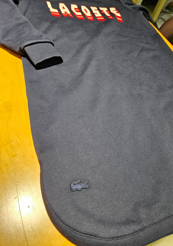 무배) 라코스테 여성 기모 원피스 롱티셔츠 상의 90--6