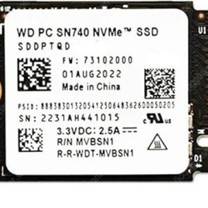 WD SN740 2TB 미개봉(스팀덱 & 서피스 사용가