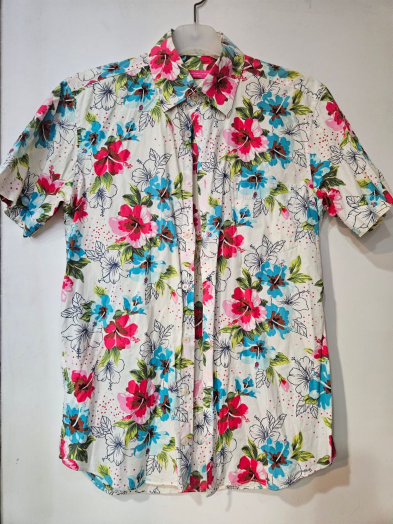 무배) 셔츠스튜디오 반팔 남방 꽃무늬 셔츠 95