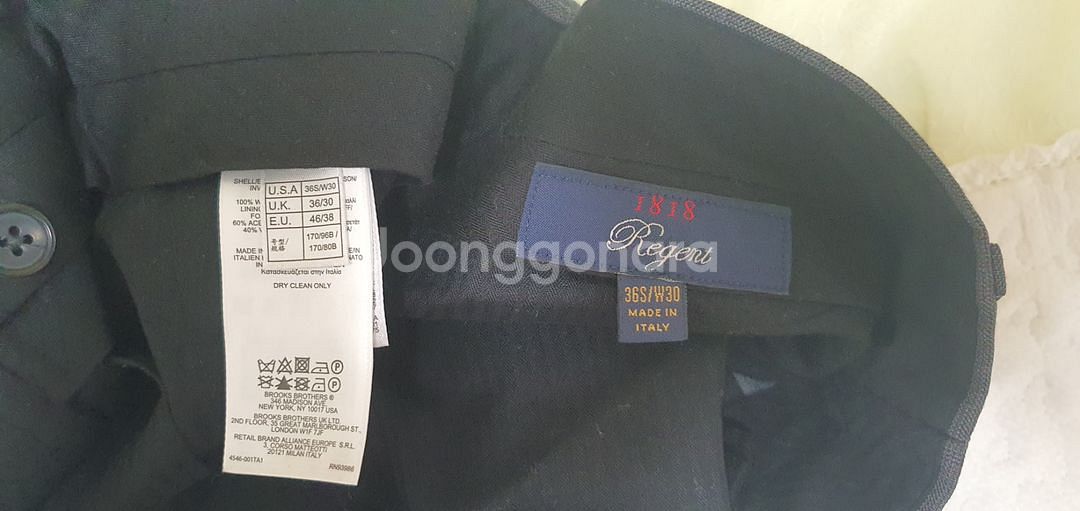 브룩스브라더스 1818 36 그레이 고급 수트--4