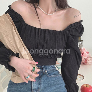 패일제이드 Jacquard Frill 블라우스(검정)