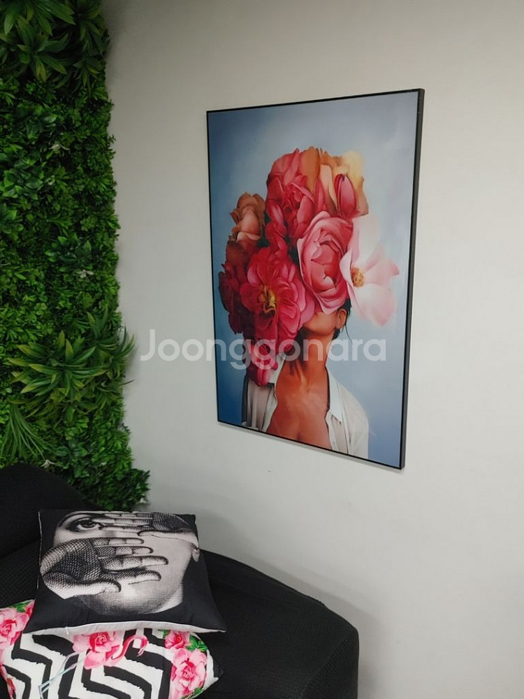 동백꽃 플라워 그림 액자 인테리어용 대형 일러스트--4