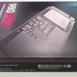 삼성 SSD 980 PRO 2TB 미개봉 국내정품입니다