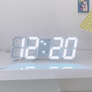 새상품) 화이트 입체 LED 디지털 시계 전자시계
