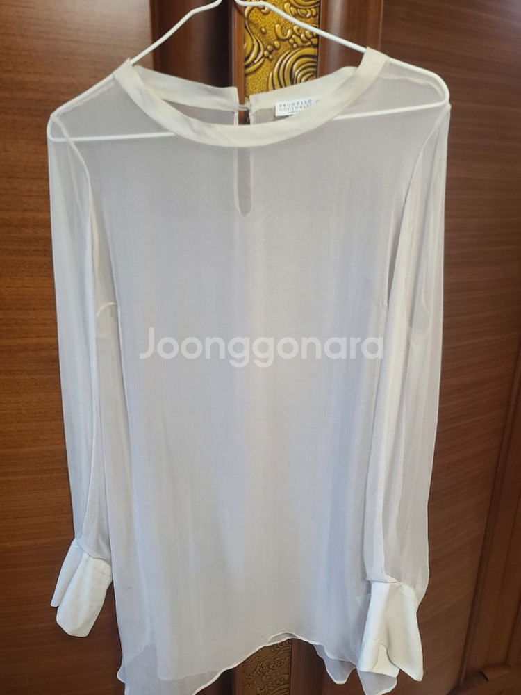 브루넬로 쿠치넬리 실크 시스루 블라우스 M size--0