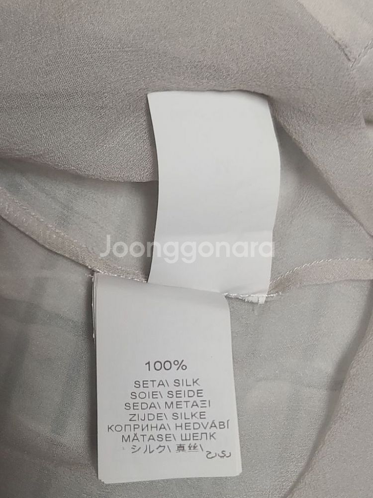 브루넬로 쿠치넬리 실크 시스루 블라우스 M size--4