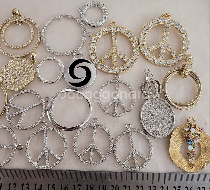 금속장식 원형장식 약 17~54미리 24개 일괄--2