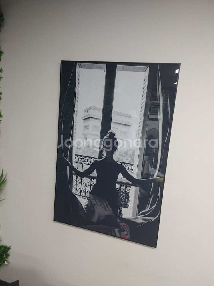 흑백 감성액자 창문그림액자 대형 일러스트액자 인테리어--1