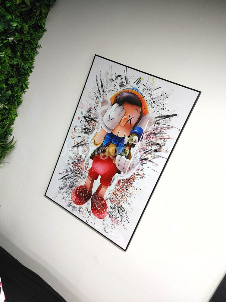 피노키오 카우스 베어브릭 팝아트 초대형 그림 액자--2