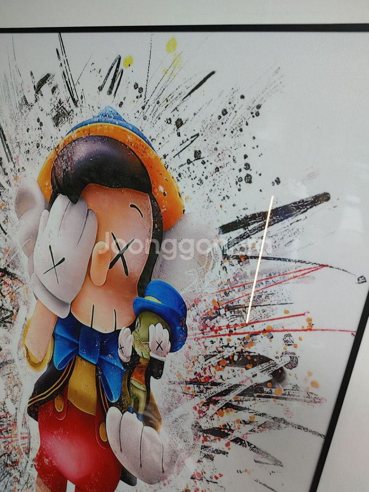 피노키오 카우스 베어브릭 팝아트 초대형 그림 액자--4