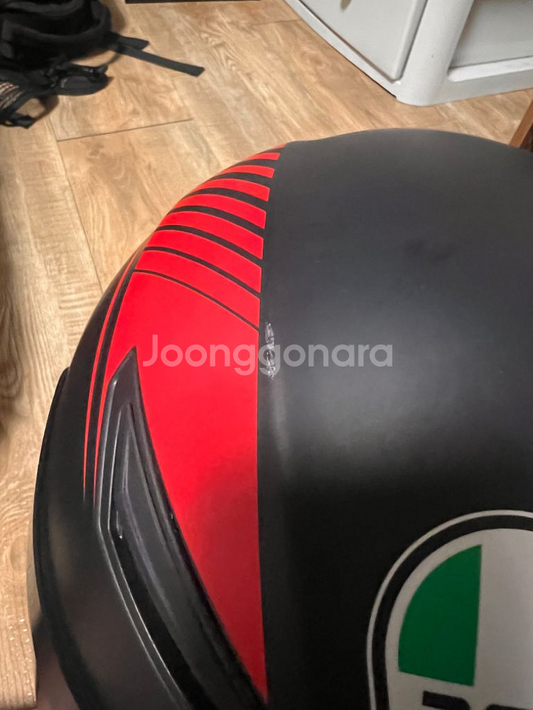 agv k-1 블랙&레드 풀페이스헬멧 M 사이즈 판매--2