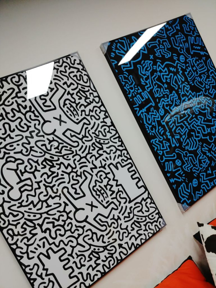 키스해링 대형 팝아트 그림 액자 감성 인태리어액자--3