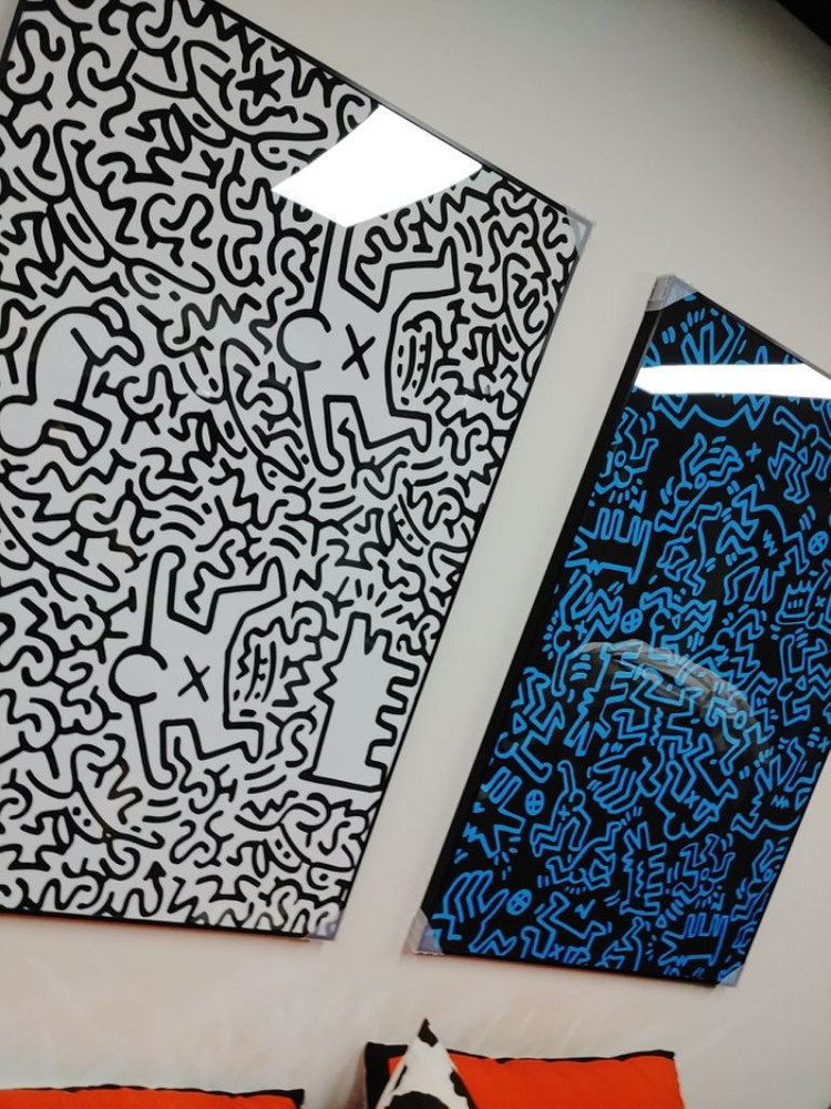 키스해링 대형 팝아트 그림 액자 감성 인태리어액자--4