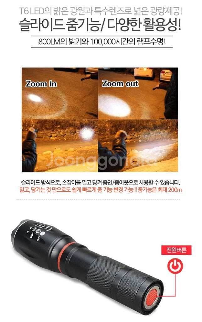 T6 LED 자석부착 줌후레쉬/ PUQ044--4