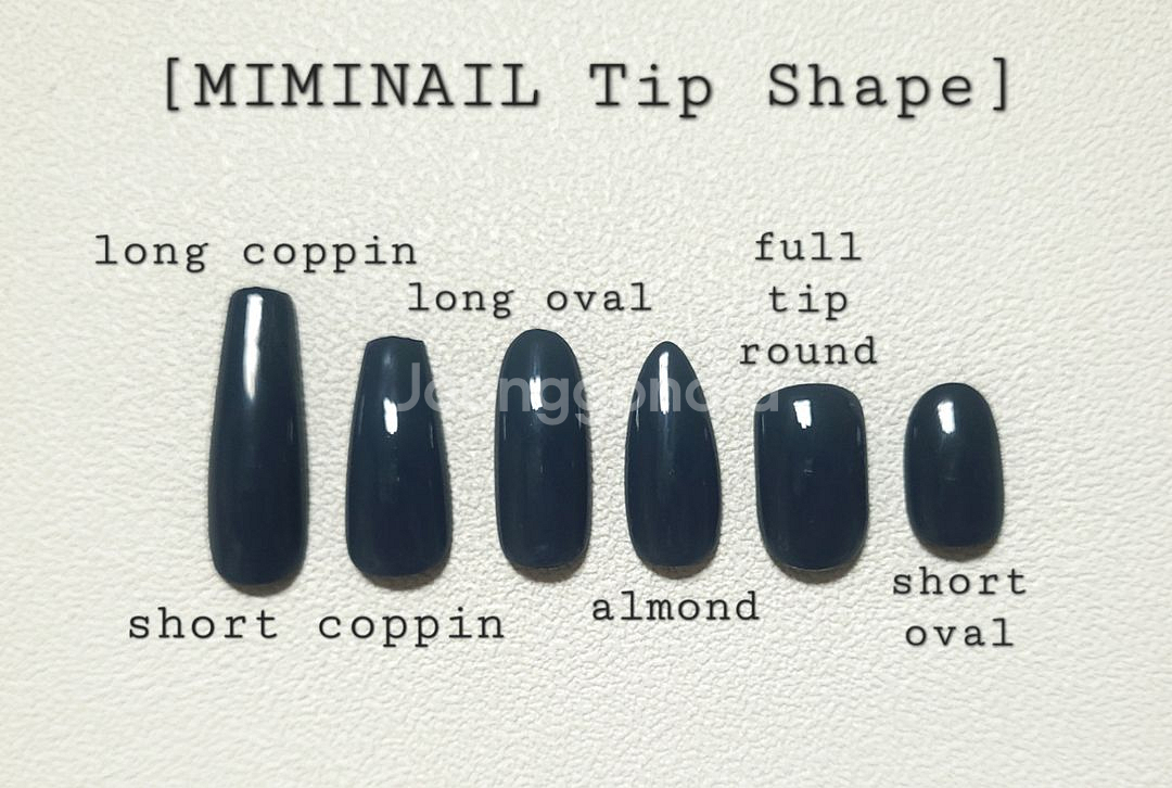 파스텔/솜사탕 원컬러 네일팁 (유,무광가능)--3