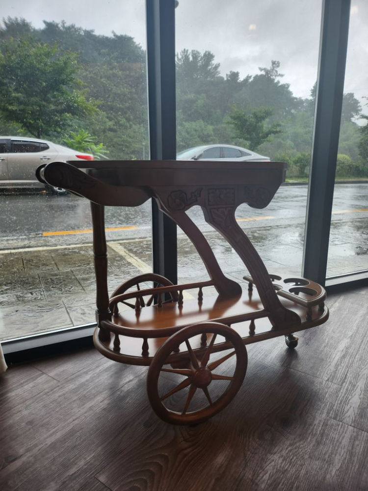 더리체 엔틱 이동식 와인렉--4