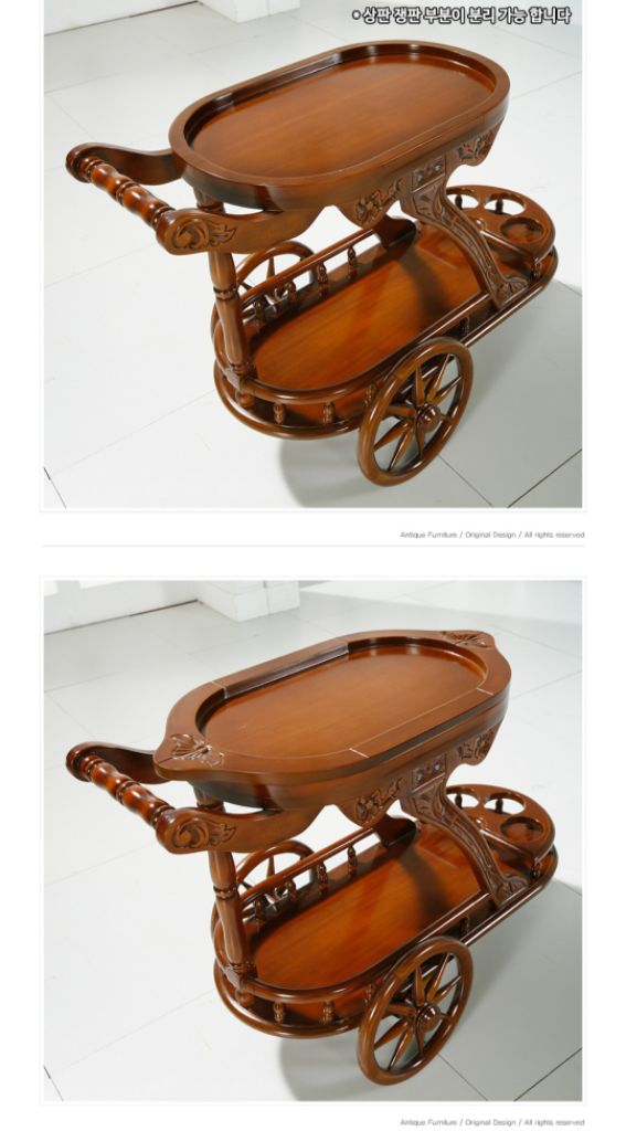 더리체 엔틱 이동식 와인렉--3