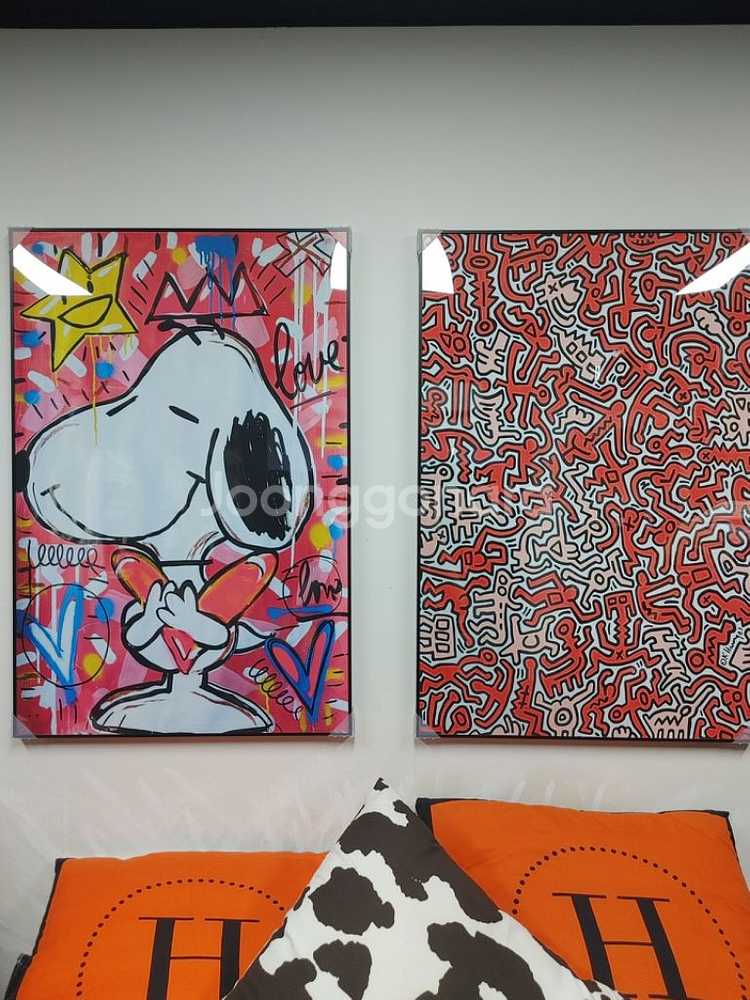 스누피 키스해링 대형 팝아트 그림 액자 인테리어액자--2