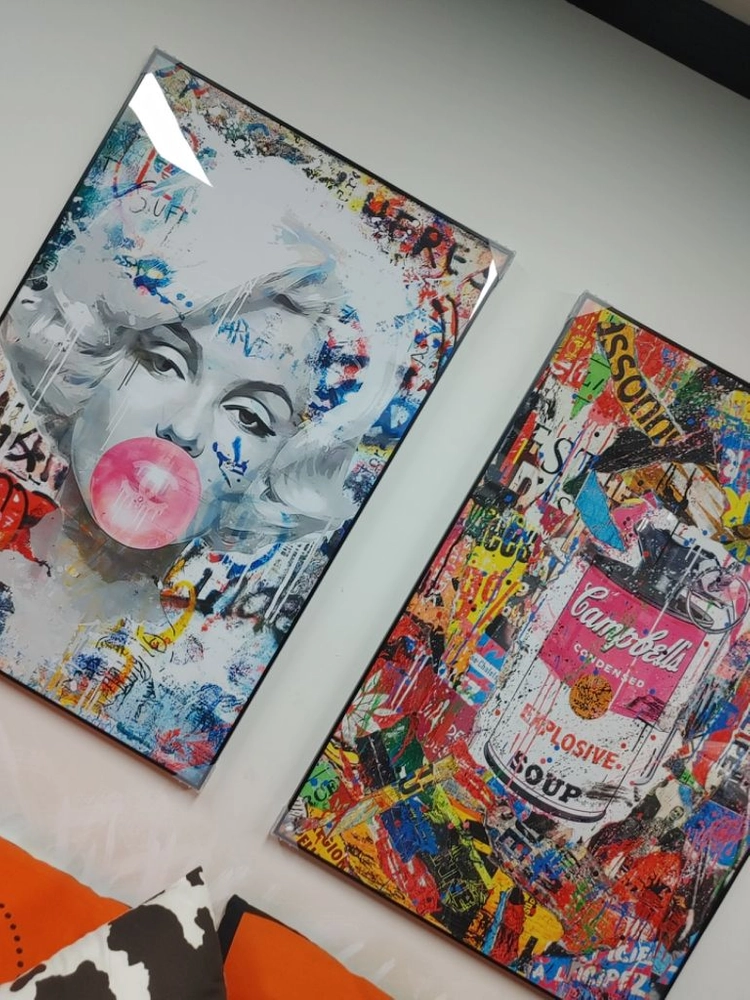 앤디워홀 캔스프 마를린먼로 대형 팝아트 그림 액자 소품 이미지