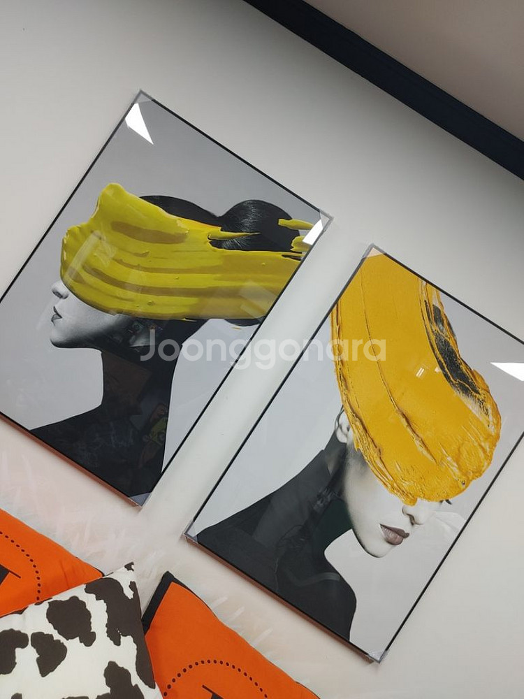 럭셔리 모델 여인 대형 물감 팝아트 그림 액자 소품--1