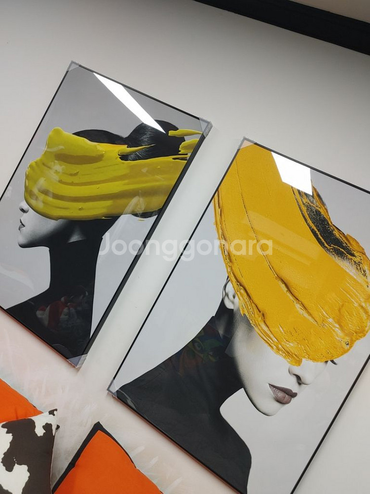 럭셔리 모델 여인 대형 물감 팝아트 그림 액자 소품--3
