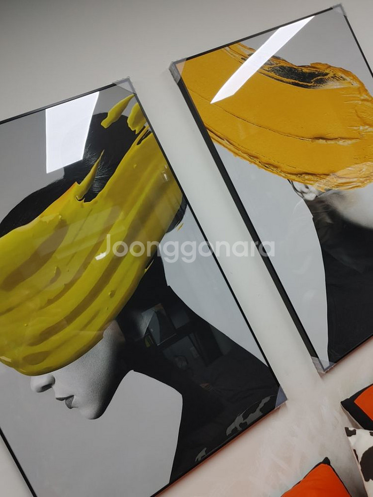 럭셔리 모델 여인 대형 물감 팝아트 그림 액자 소품--4