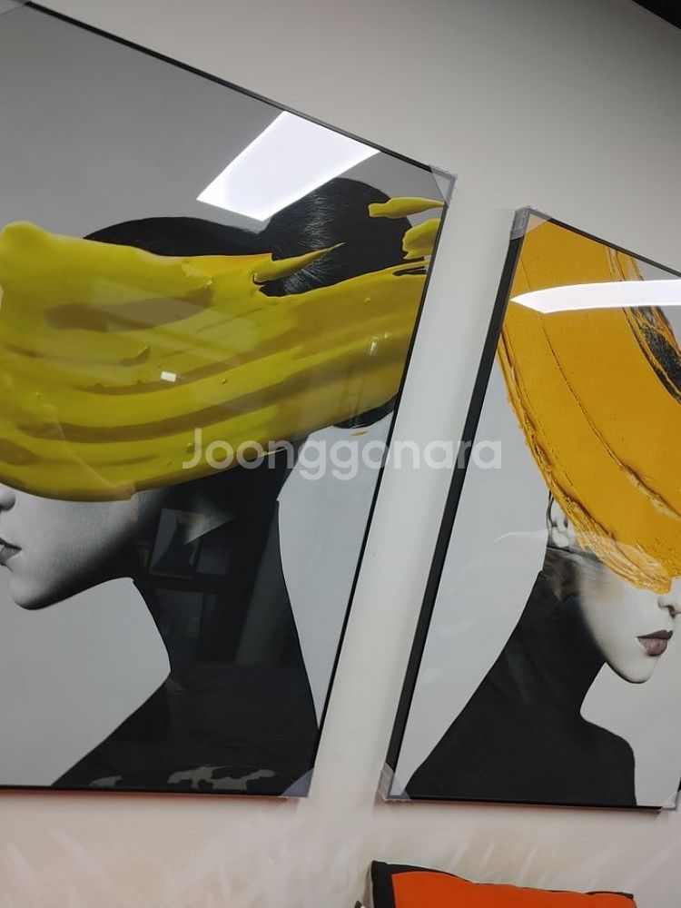 럭셔리 모델 여인 대형 물감 팝아트 그림 액자 소품--7