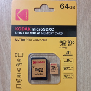 마이크로sd카드 64GB + 변환아답터