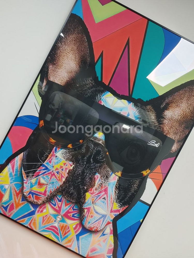 강아지 불독 반려동물 대형 팝아트 그림 인테리어 액자--1