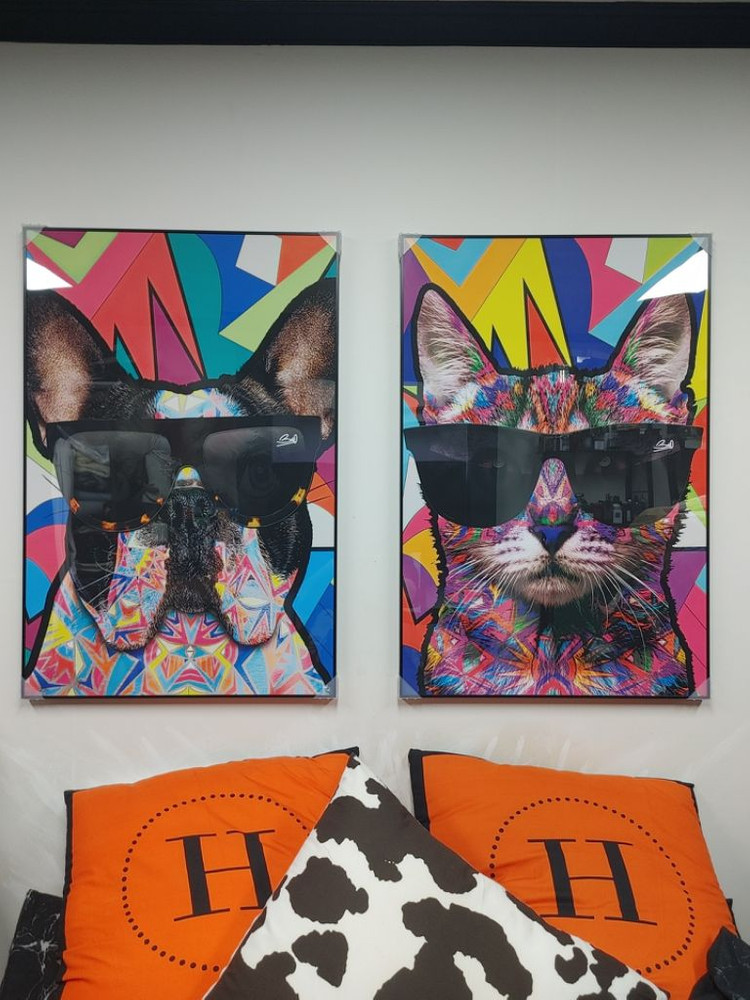 고양이 반려동물 대형 팝아트 그림 액자 인테리어소품 이미지