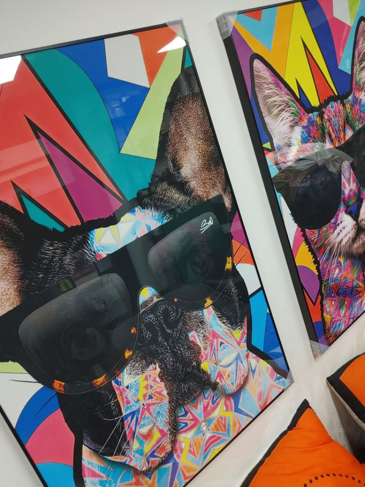 고양이 반려동물 대형 팝아트 그림 액자 인테리어소품 이미지