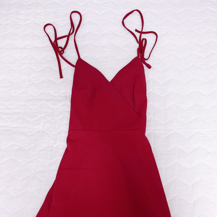 빨강 휴양지 드레스--2