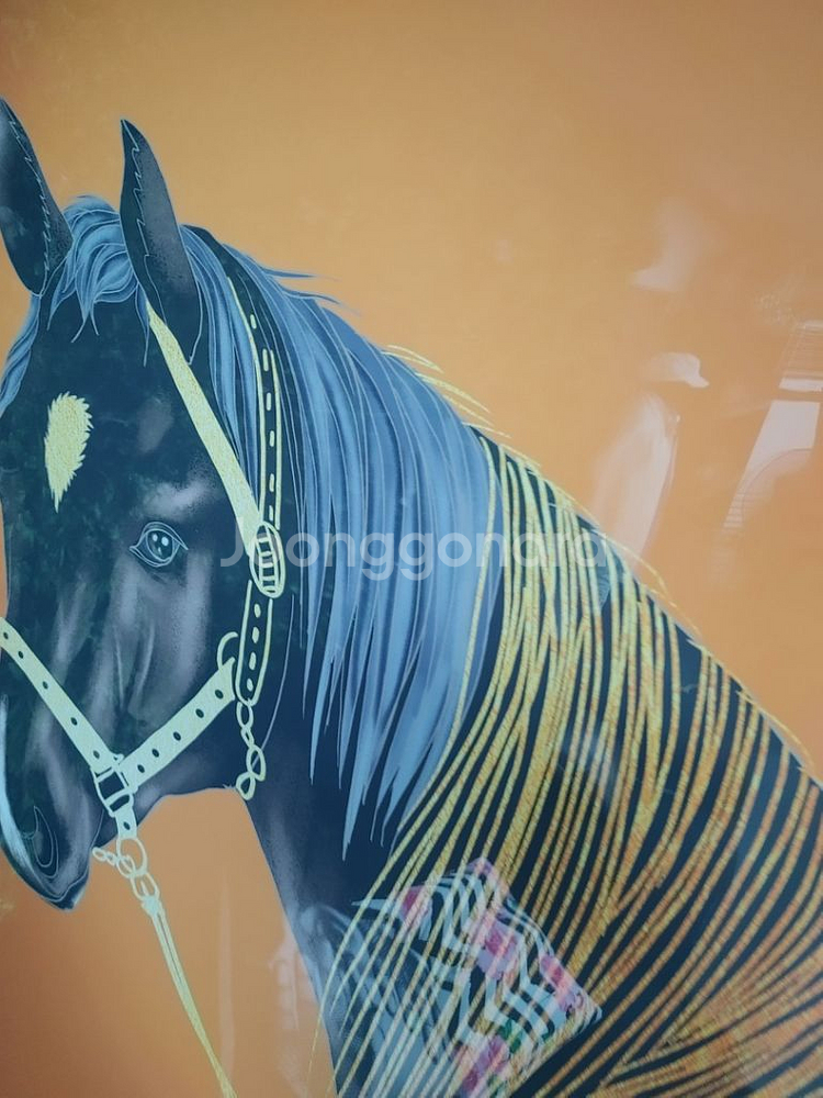 집안의 평화 건강 운수좋은 명품 말그림 대형 액자--4