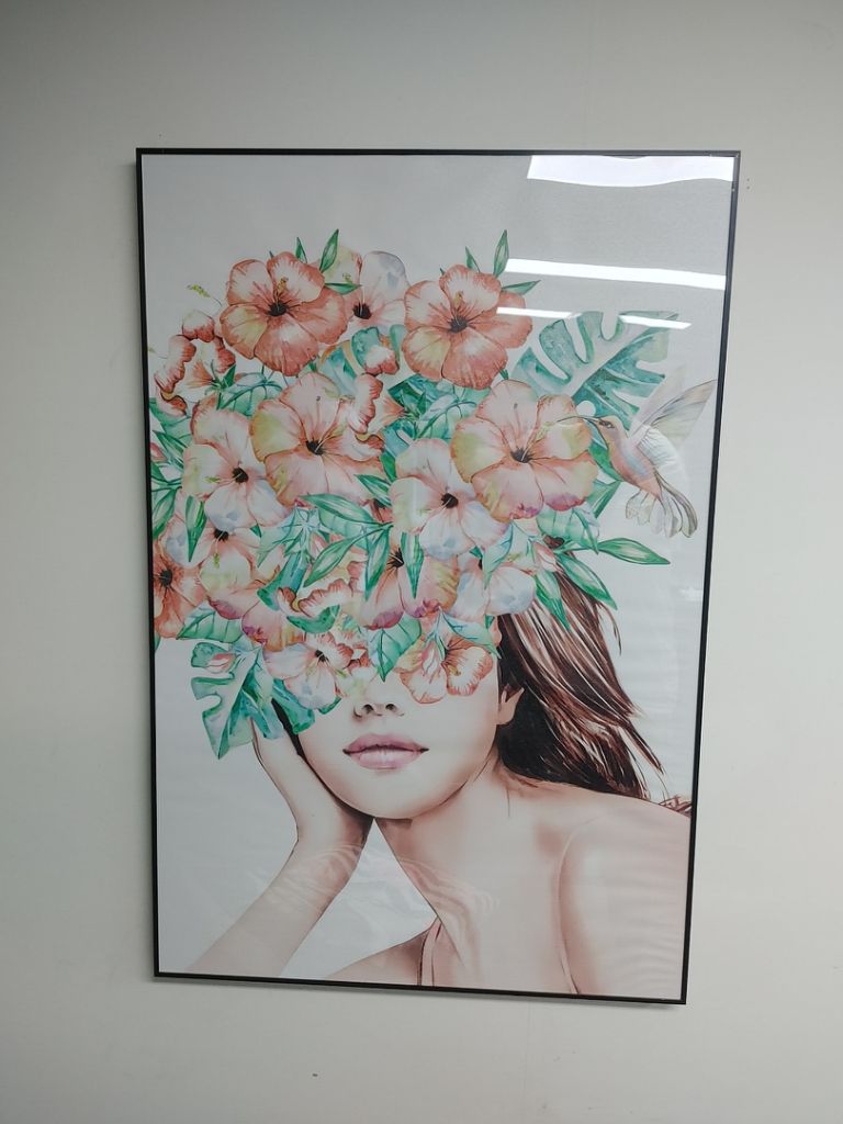 무궁화 동백꽃 추상화 감성 대형 포스터 그림 액자