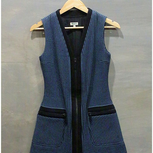 겐조 캐시미어 혼방 민소매 집업 드레스 36