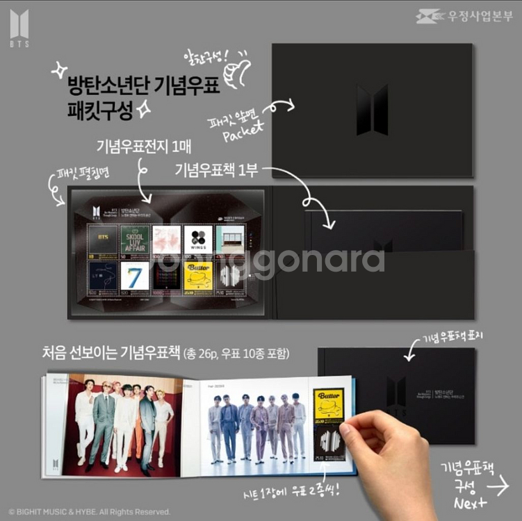 BTS 우표 패킷--0