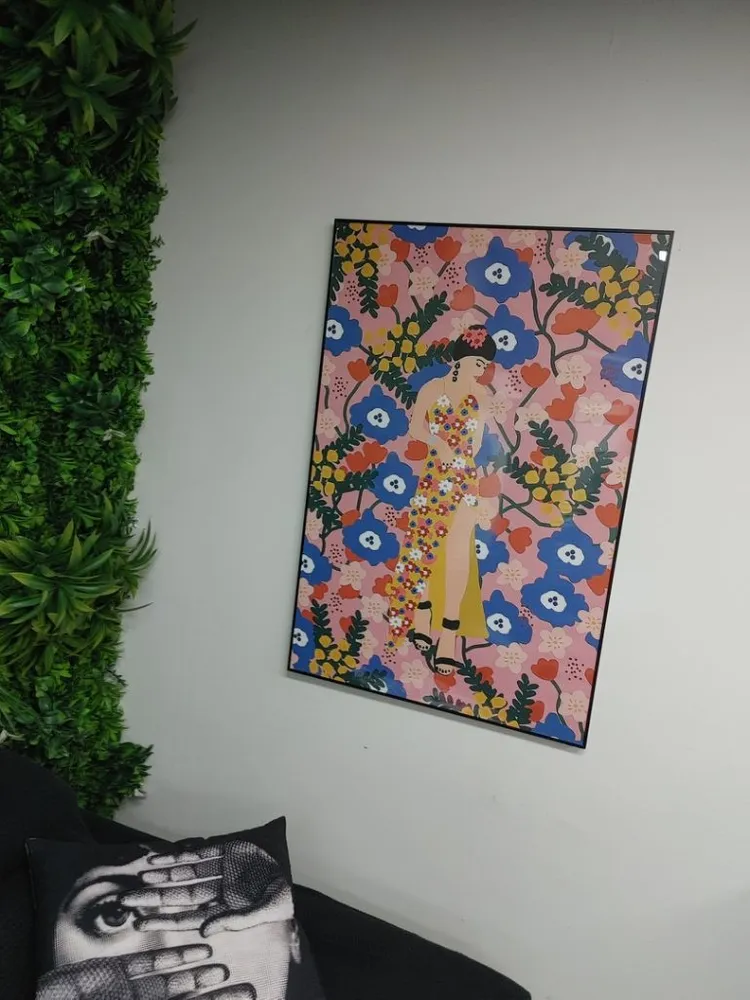 북유럽 신화 여신 꽃그린 팝아트 초대형 그림 액자 이미지