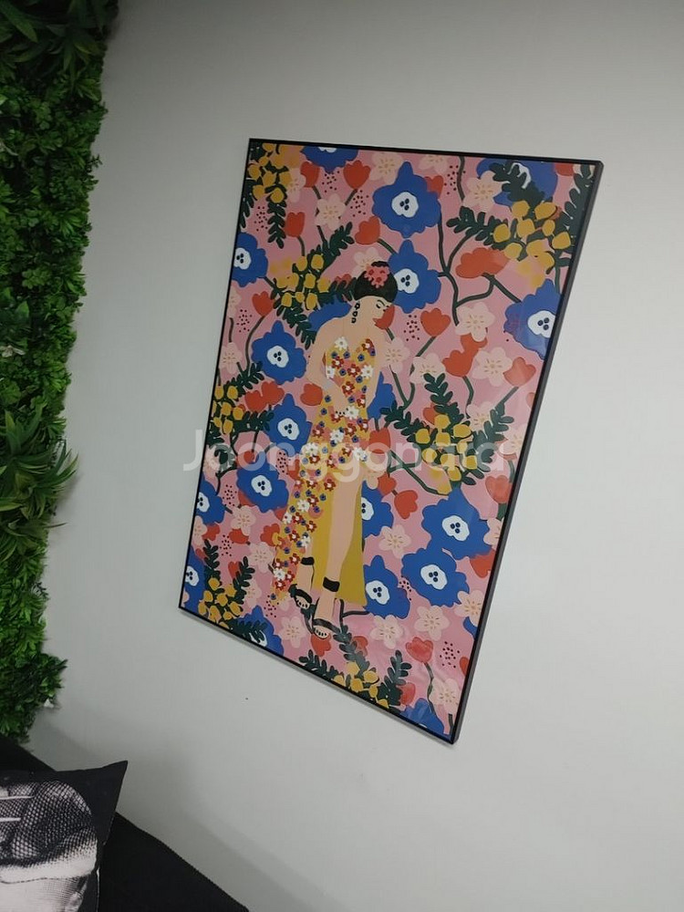 북유럽 신화 여신 꽃그린 팝아트 초대형 그림 액자--1