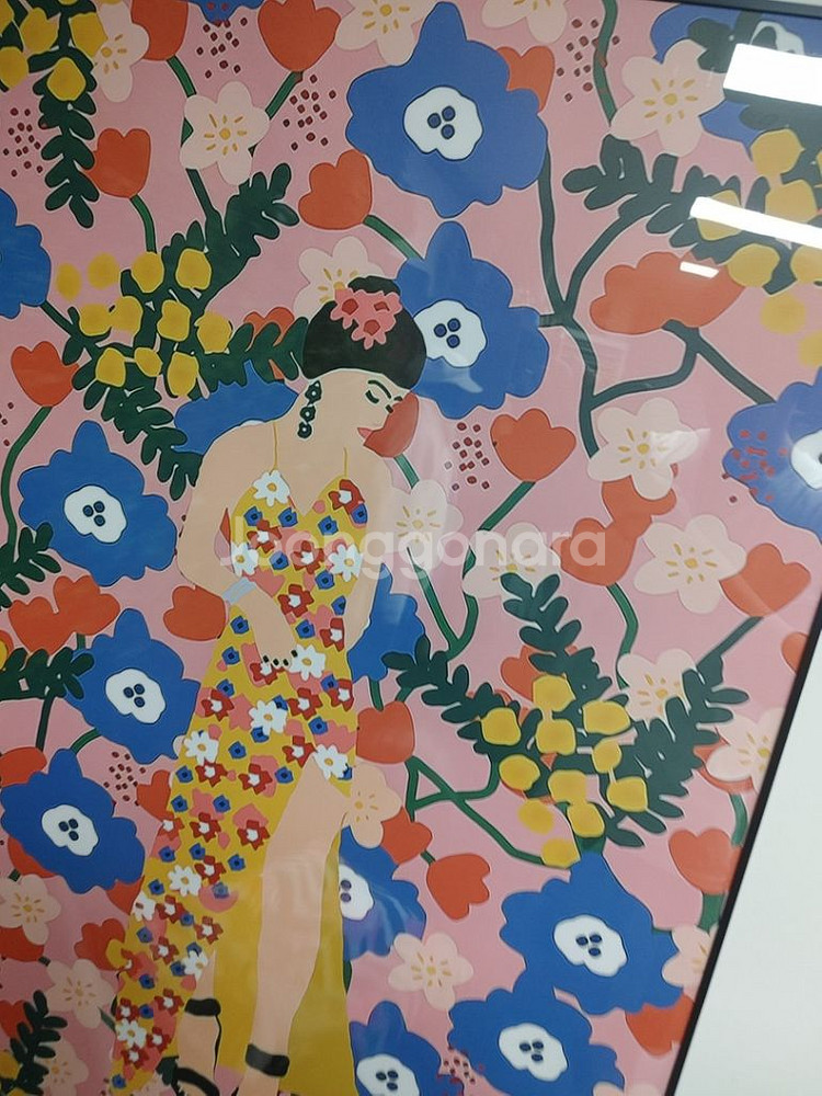 북유럽 신화 여신 꽃그린 팝아트 초대형 그림 액자--4